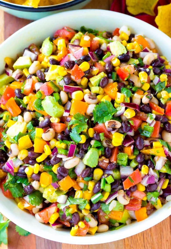 Plated spicy cowboy caviar in a bowl. 